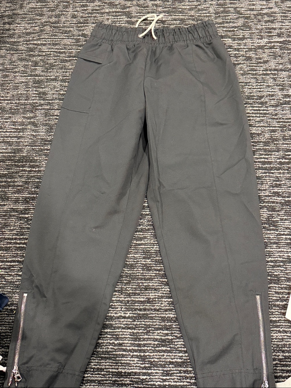 Men's Casual Drawstring Black Pants